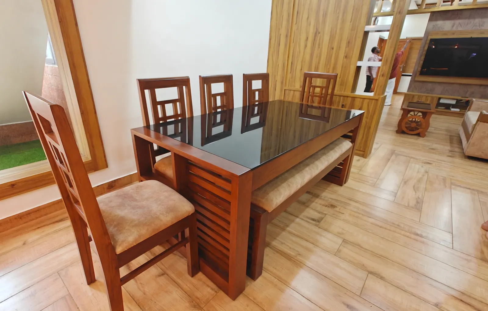 Dining furniture — Dining tables, benches and chairs.