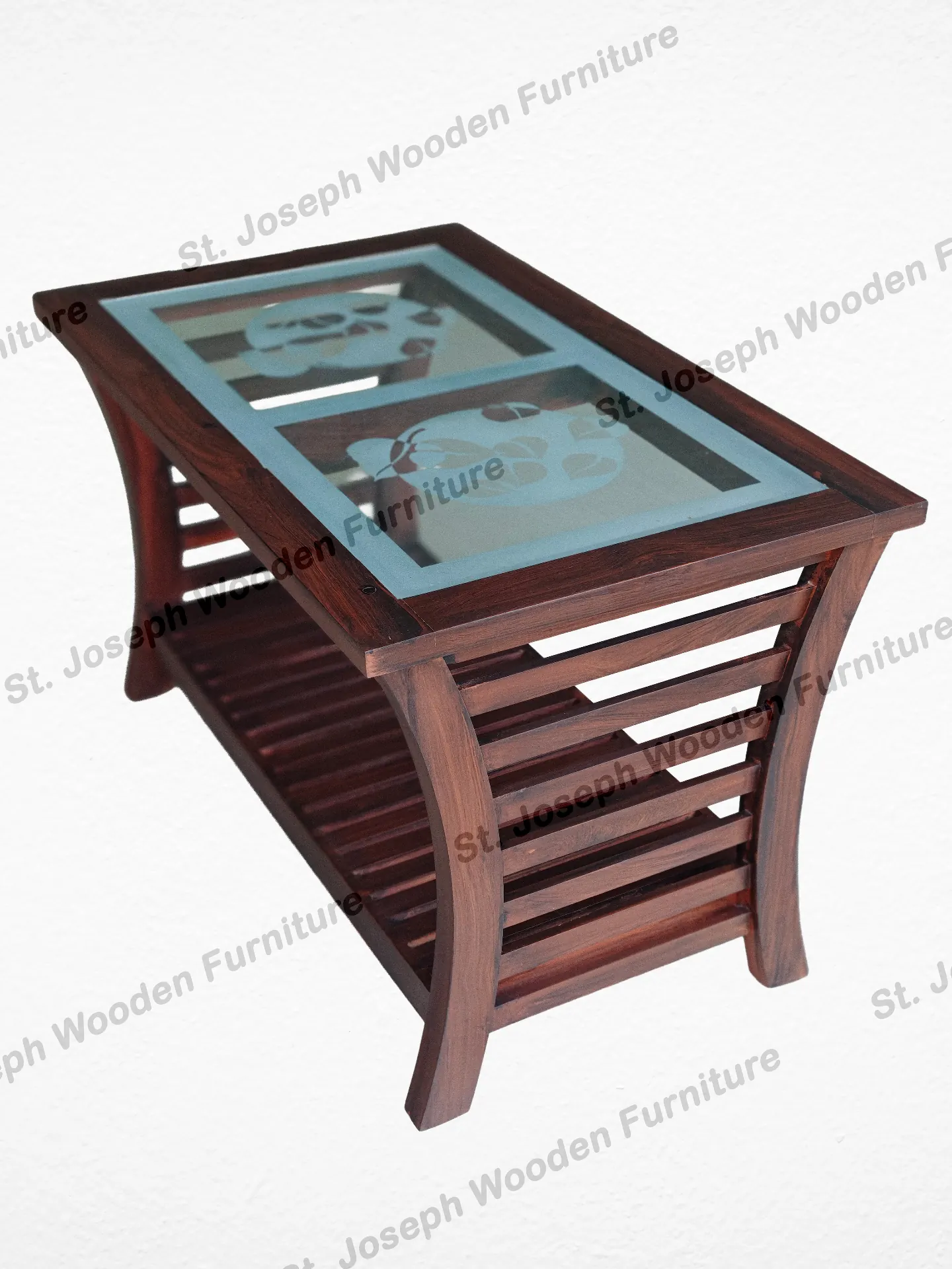 Solid Wood Coffee Table — handcrafted solid wood furniture by St. Joseph Wooden Furniture, Kerala