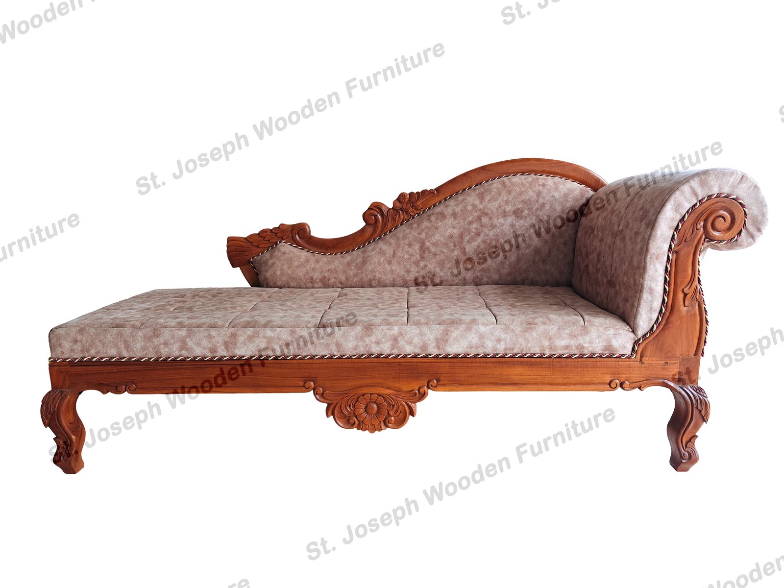 Traditional Diwan Set — handcrafted solid wood furniture by St. Joseph Wooden Furniture, Kerala